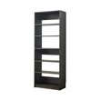 Benjara Dee Modular Closet System- 5 Tier Storage Shelves- Black Wood Finish
