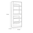 Benjara Dee Modular Closet System- 5 Tier Storage Shelves- Black Wood Finish