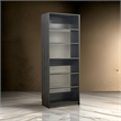 Benjara Dee Modular Closet System- 5 Tier Storage Shelves- Black Wood Finish