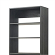 Benjara Dee Modular Closet System- 5 Tier Storage Shelves- Black Wood Finish