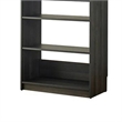 Benjara Dee Modular Closet System- 5 Tier Storage Shelves- Black Wood Finish