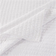 Benjara Xumi 3pc Full Queen Quilt & Pillow Sham Set- Channel Style Antique White