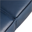 Benjara Kevin Accent Chair- Navy Blue Full Grain Leather