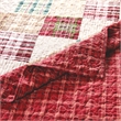 Benjara Evi 3pc Full Queen Quilt and Pillow Sham Set- Plaid Pattern- Multicolor