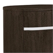 Benjara Cary Nightstand with Storage- Dark Walnut Brown- Steel Handle- 28 Inch
