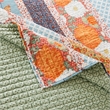 Benjara Nite 3pc Full/Queen Quilt Set- Calico Floral & Songbird Pattern- Cotton
