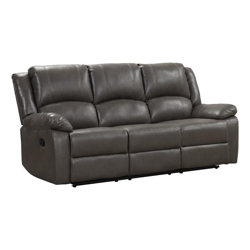 Benjara Lizzy Sofa- Manual Reclining- Pillow Arms- 82