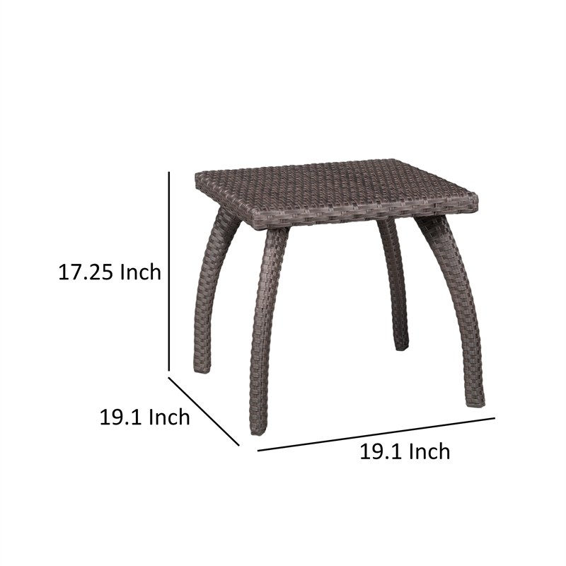 Benjara Honi Side End Table- Square 19