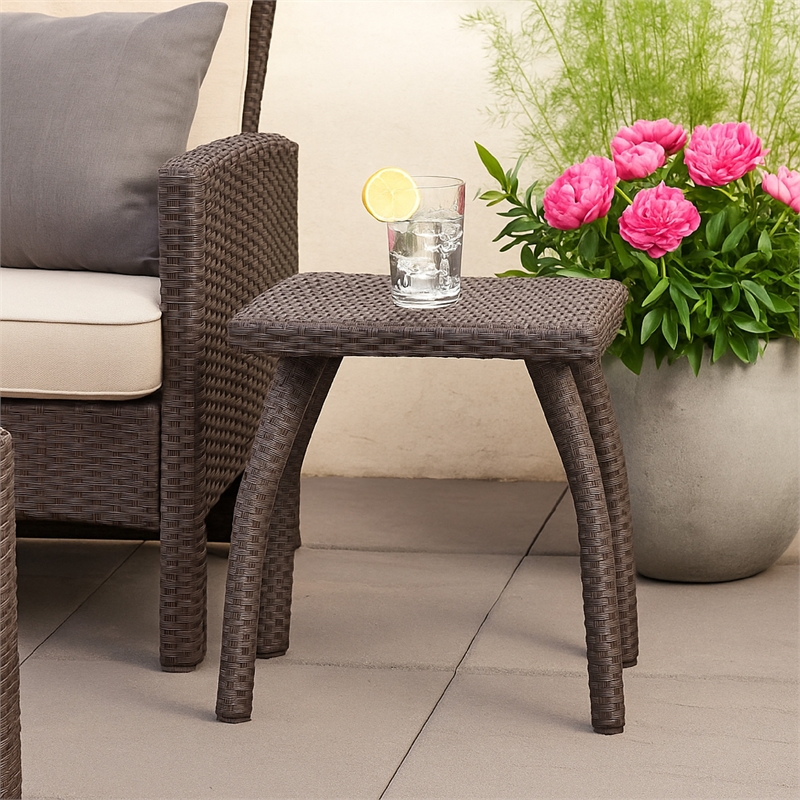 Benjara Honi Side End Table- Square 19