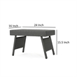 Benjara Mach Snack Table- Dark Gray Outdoor Safe Wicker and Iron Frame- 24 Inch