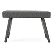 Benjara Mach Snack Table- Dark Gray Outdoor Safe Wicker and Iron Frame- 24 Inch