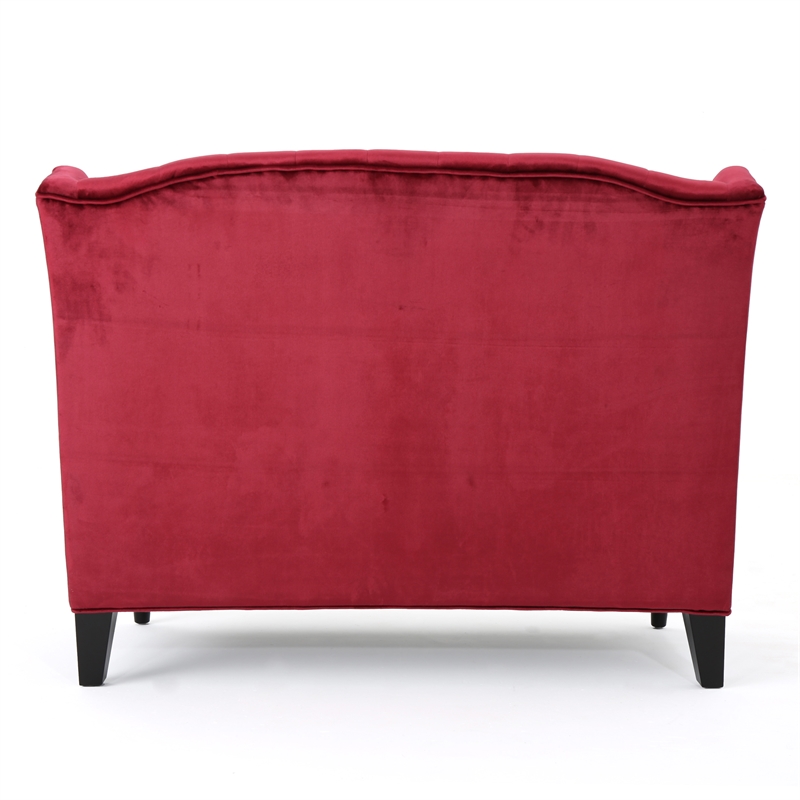 Benjara Lanny Loveseat Settee Wingback Bench Bench 50
