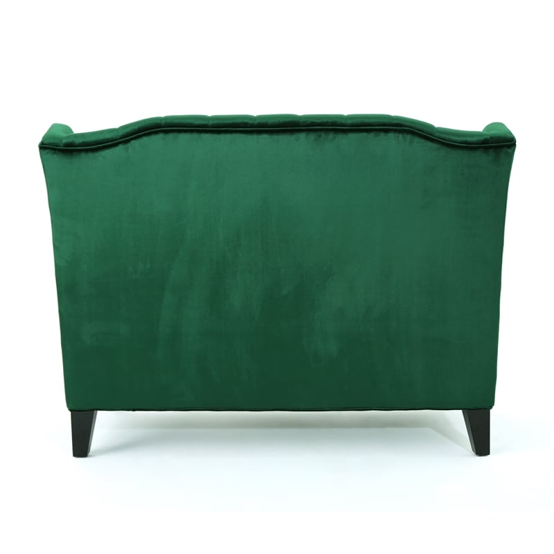 Benjara Lanny Loveseat Settee- Wingback Bench 50