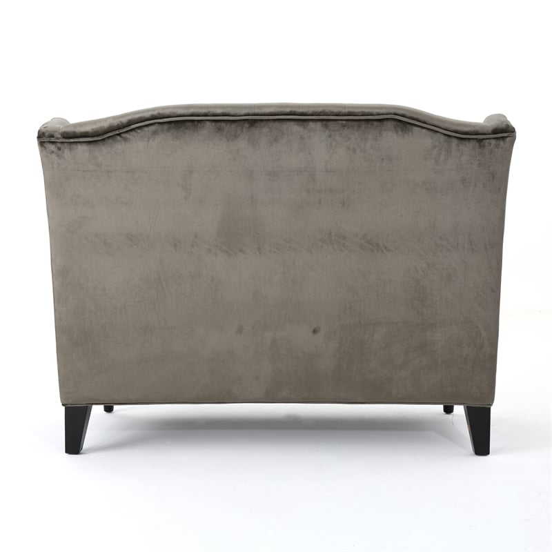 Benjara Lanny Loveseat Settee- Wingback Bench 50
