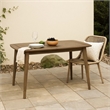 Benjara Sumona Outdoor Dining Table- Extendable- Brown Acacia Wood- 71-95 Inch