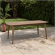 Benjara Sumona Outdoor Dining Table- Extendable- Brown Acacia Wood- 71-95 Inch