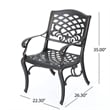 Benjara Toni Outdoor Armchair - Copper Metal