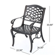 Benjara Toni Outdoor Armchair - Copper Metal