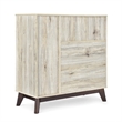 Benjara Bara Accent Cabinet 36 Inch- 3 Spaces- 2 Drawers- Rustic Beige- Brown