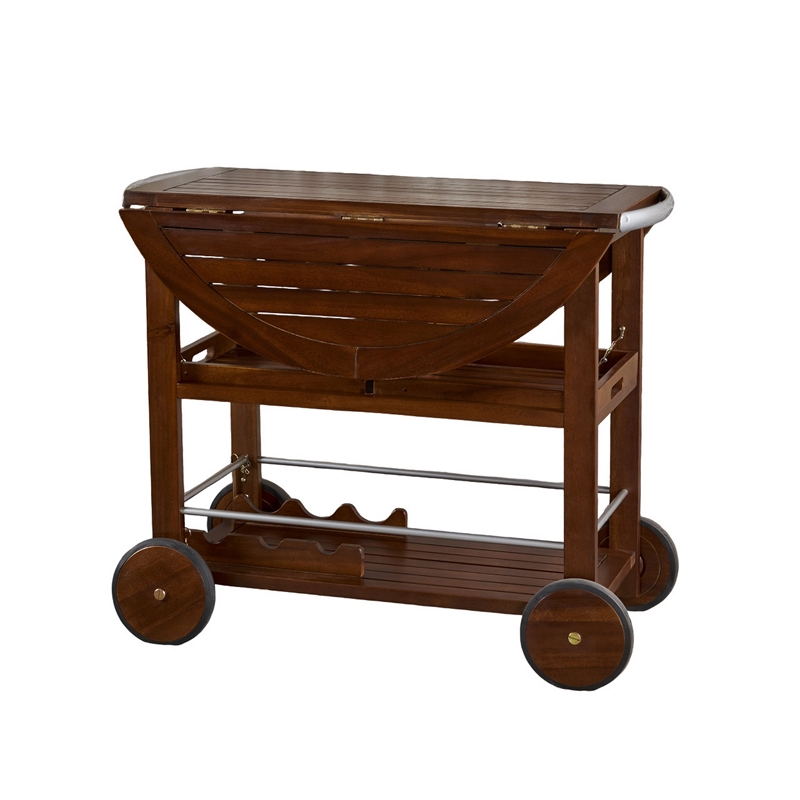 Benjara Rolling Bar Cart- 36