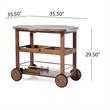 Benjara Rolling Bar Cart- 36