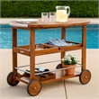 Benjara Rolling Bar Cart- 36