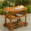 Benjara Rolling Bar Cart- 36