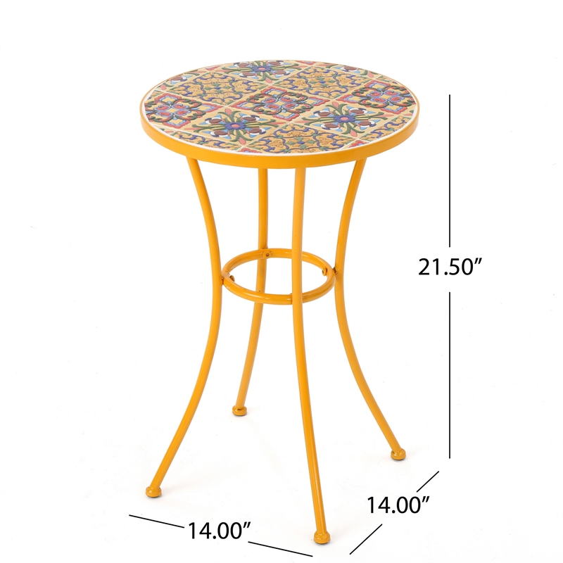 Benjara Outdoor Side End Table- 14