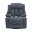 Benjara Mario Power Recliner Chair with Lift- Heating- Massage- Blue Velvet