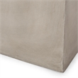 Benjara Ebec Outdoor Side Table- Modern Cube Light Gray Faux Concrete- 22 Inch