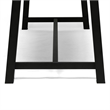 Benjara Leslee Outdoor Dining Table- Brown Top- Black Wood Rectangular 79 Inch
