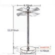 Benjara Accent Table Lamp- LED- Lotus Shape Acrylic- Copper- Gold- 18 Inch