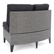Benjara Modular Outdoor Corner Sofa Seat Set of 2- Rattan Wicker Weave- Gray