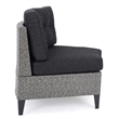 Benjara Modular Outdoor Corner Sofa Seat Set of 2- Rattan Wicker Weave- Gray