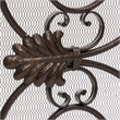 Benjara Fireplace Screen- Scrollwork Design- Iron- 45x35 Black- Gold Finish
