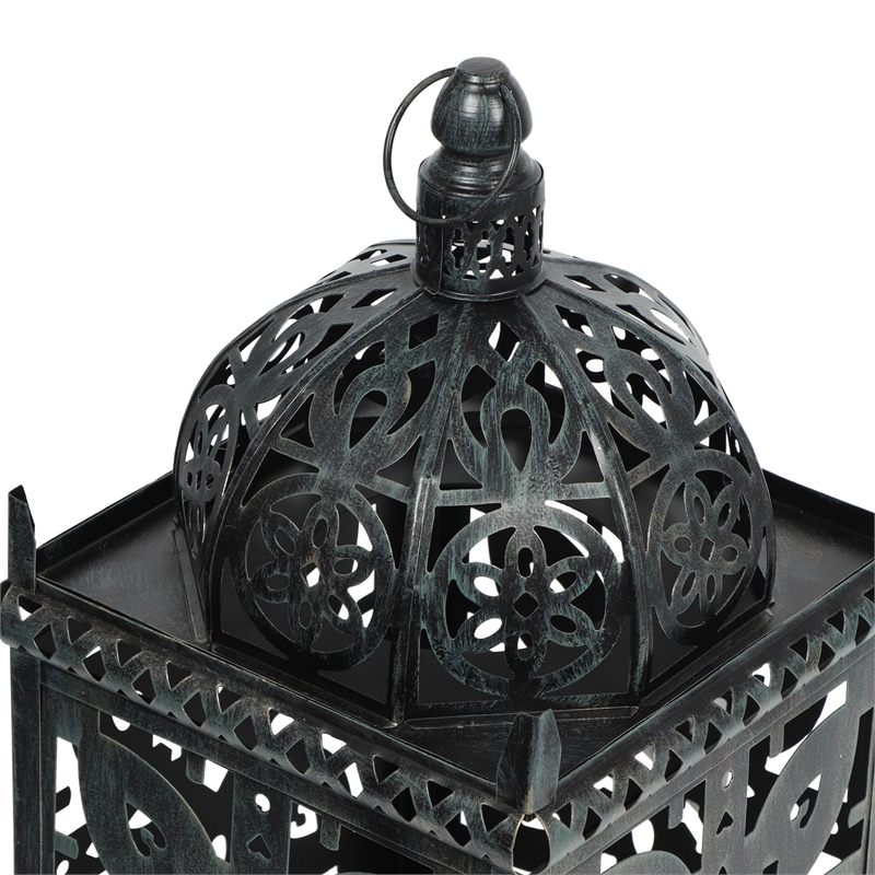 Benjara Sus Candle Holder Lantern- 15