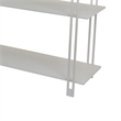 Benjara Rasha 3 Tier Storage Rack Rack- Spacious Shelves- White Metal- 44 Inch