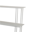 Benjara Rasha 3 Tier Storage Rack Rack- Spacious Shelves- White Metal- 44 Inch