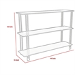 Benjara Rasha 3 Tier Storage Rack Rack- Spacious Shelves- White Metal- 44 Inch