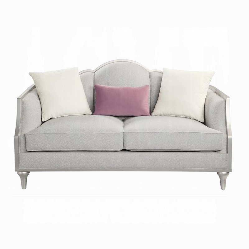Benjara Kyna Loveseat- 3 Pillows- 66
