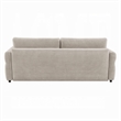 Benjara Isy Sofa with Pull Out Sleeper- Removable Cushions- 2 Pillows- Beige