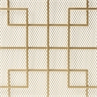Benjara 31x41 Fireplace Screen- Overlapping Square Design- Classic Gold Iron