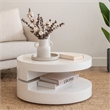 Benjara Coffee Table- Open Shelf- Rotating 24