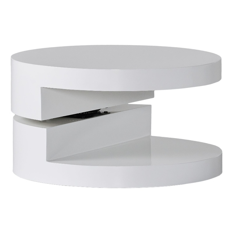 Benjara Coffee Table- Open Shelf- Rotating 24