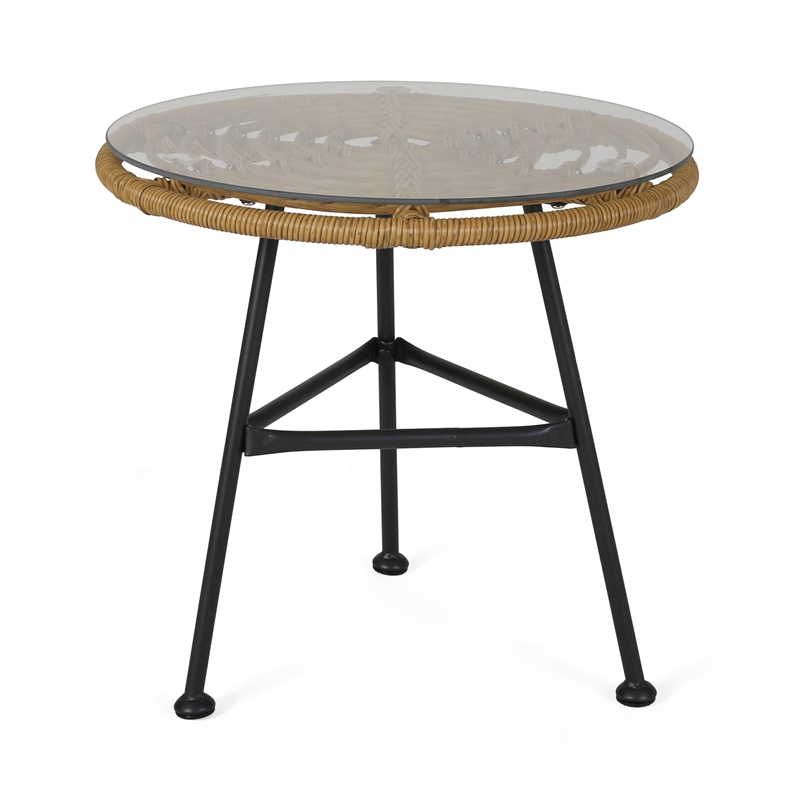 Benjara Tee Outdoor Side End Table- 20