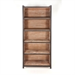 Benjara Ramy Accent Bookcase- Zig Zag Design- 90