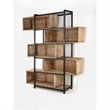 Benjara Ramy Accent Bookcase- Zig Zag Design- 90