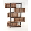 Benjara Ramy Accent Bookcase- Zig Zag Design- 90