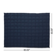 Benjara Blankie 20lbs Weighted Blanket- 60 x 80 Cotton Multilayer- Navy Blue