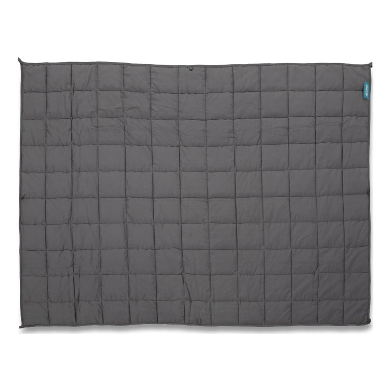 Benjara Blankie 20lbs Weighted Blanket- 60 x 80 Cotton Multilayer- Dark Gray